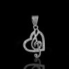 ❗VYPRODÁNO❗Přívěsek Láska k hudbě - Chirurgická ocel se zirkony  + Řetízek zdarma + Doprava zdarma + Dárkové balení zdarma
