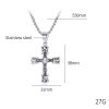 Atraktivní křížek Regalis ve stříbrném provedení - Chirurgická ocel  + Doprava zdarma + Dárkové balení zdarma