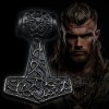 Přívěsek Mjölnir Vikingské kladivo - Chirurgická ocel  + Řetízek zdarma + Doprava zdarma + Dárkové balení zdarma
