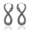 Visací ocelové Náušnice Ouroboros ve tvaru hada | DG Šperky  + Doprava zdarma + Dárkové balení zdarma