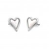 Coria Silver ocelové náušnice se srdcem a perletí | DG Šperky  + Doprava zdarma + Dárkové balení zdarma