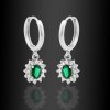 Dámské ocelové náušnice Virentia se smaragdovými zirkony (5)