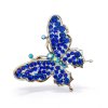 Papillia Blue – dámská brož motýl s modrými kameny (3)