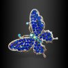 Papillia Blue – dámská brož motýl s modrými kameny (1)
