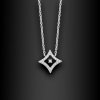 Sombria – dámský jemný ocelový náhrdelník se zirkony (1)
