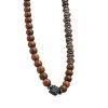 Pánský náhrdelník KORVEN z dřeva a lávového kamene (2)