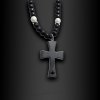 Pánský náhrdelník Castoré s černým křížkem (1)