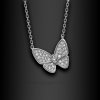 Dámský ocelový náhrdelník Ornella s motýlem a zirkony (3)