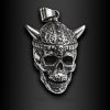 Pánský ocelový přívěsek Antor lebka bojovníka (1)