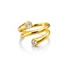 Dámský ocelový otevřený prsten Elvirox se zirkony (2)