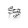 Dámský ocelový otevřený prsten Elvirox se zirkony (8)