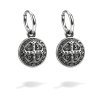 Dámské ocelové náušnice Morrena s medailonovým přívěskem (2)