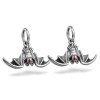 Dámské ocelové náušnice Miressa ve tvaru netopýra se zirkony (2)