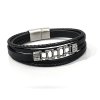 Pánský náramek Bravor z oceli a PU kůže (2)