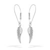 Dámské ocelové náušnice Vittea s motivem andělských křídel se zirkony (4)
