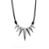 Dámský náhrdelník Avenira z oceli a černého lanka (2) kopie