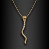 Dámský ocelový náhrdelník Arvenia s pohyblivým hadím přívěskem (3)