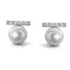 Dámské ocelové náušnice Esperyn s říční perlou a zirkony (3)