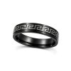 Pánský ocelový prsten Elneron s řeckým vzorem (2)