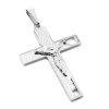 Pánský ocelový přívěsek kříž Cristus s Kristem a latinskou modlitbou (2)