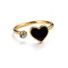 Dámský ocelový prsten Elarose se srdíčkem a zirkonem (2)