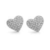 Dámské ocelové náušnice Ariwyn ve tvaru srdce se zirkony (4)