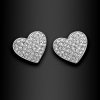 Dámské ocelové náušnice Ariwyn ve tvaru srdce se zirkony (3)
