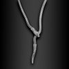 Luxusní dámský ocelový náhrdelník Orlissa Silver – hadí symbol síly ♀️ DG Šperky