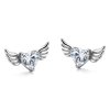 Dámské ocelové náušnice Zarelia s okřídleným srdcem a zirkonem (2)