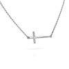 Dámský stříbrný náhrdelník s podélným křížkem Ag 9251000 (2)