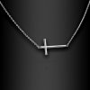 Dámský stříbrný náhrdelník s podélným křížkem Ag 9251000 (3)