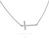 Dámský stříbrný náhrdelník s podélným křížkem Ag 9251000 (4)