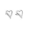 Dámské ocelové náušnice Coria se srdcem a perletí (4)