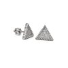 Dámské stříbrné náušnice Triana – minimalistické trojúhelníky se zirkony (2)
