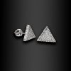 Dámské stříbrné náušnice Triana – minimalistické trojúhelníky se zirkony (1)