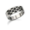 Pánský ocelový prsten Caviera s černými hvězdami (2)