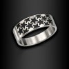 Pánský ocelový prsten Caviera s černými hvězdami (1)