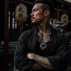 Pánský ocelový přívěsek Longwei – čínský drak v kruhu (3)
