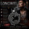 Pánský ocelový přívěsek Longwei – čínský drak v kruhu (4)