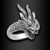 Dragon – pánský mohutný ocelový prsten s dračí hlavou (4)