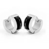 Náušnice ocelové kruhy Noir s černým krystalem ♀️ DG Šperky  + Doprava zdarma + Dárkové balení zdarma