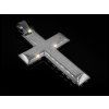 Masivnější ocelový Křížek s úryvkem z Bible - Silver  + Řetízek zdarma + Doprava zdarma