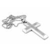 Masivnější ocelový Křížek s úryvkem z Bible - Silver  + Řetízek zdarma + Doprava zdarma
