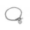 Dámský náramek se srdíčkem a perličkou - Chirurgická ocel  + Doprava zdarma + Dárkové balení zdarma
