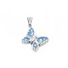 Dámský přívěsek Motýlek Blue - Chirurgická ocel  + Doprava zdarma + Dárkové balení zdarma