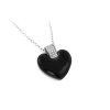 Přívěsek jemné keramické srdce v sytě černém provedení | DG Šperky  + Doprava zdarma + Dárkové balení zdarma