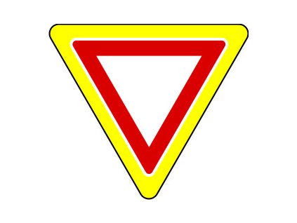 Dopravní Značka P4 zvýrazněná velká Dej přednost v jízdě