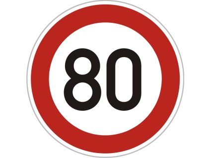 Dopravní Značka B20a - 2.třída Nejvyšší dovolená rychlost