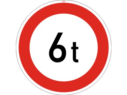 Dopravní Značka B13 500 mm Zákaz vjezdu voz., jejichž hmot. přesahuje vyznačenou mez