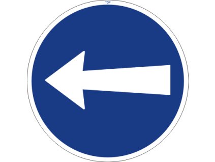 Dopravní Značka C3b 500 mm Přikázaný směr jízdy zde vlevo